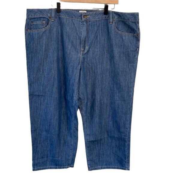 LL Bean Classic Fit Cropped Jeans Pima Cotton High Waist Soft - Picture 1 of 14